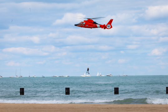 U.S Coast Guard MH-65 Dolphin Search & Rescue (SAR) (Photo credit Patrick L. Pyszka, City of Chicago)